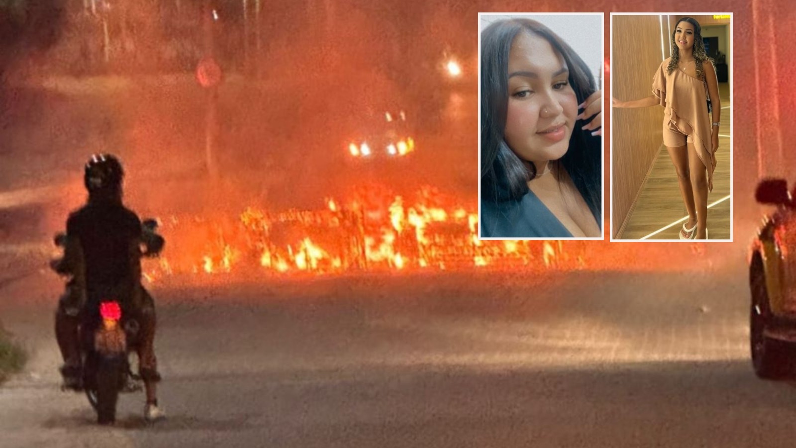 Grupo bloqueia via com material incendiado durante protesto por morte de irmãs influenciadoras 