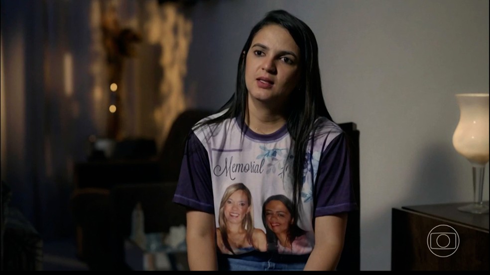 Priscila Frazão Monteiro, vítima e irmã de Izabella, falou pela primeira vez sobre o caro — Foto: Reprodução/TV Globo