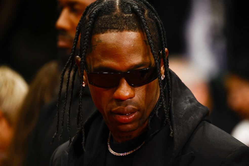 Travis Scott vai  estreia de 'The idol' no Festival de Cannes 2023 — Foto: Sarah Meyssonnier/Reuters