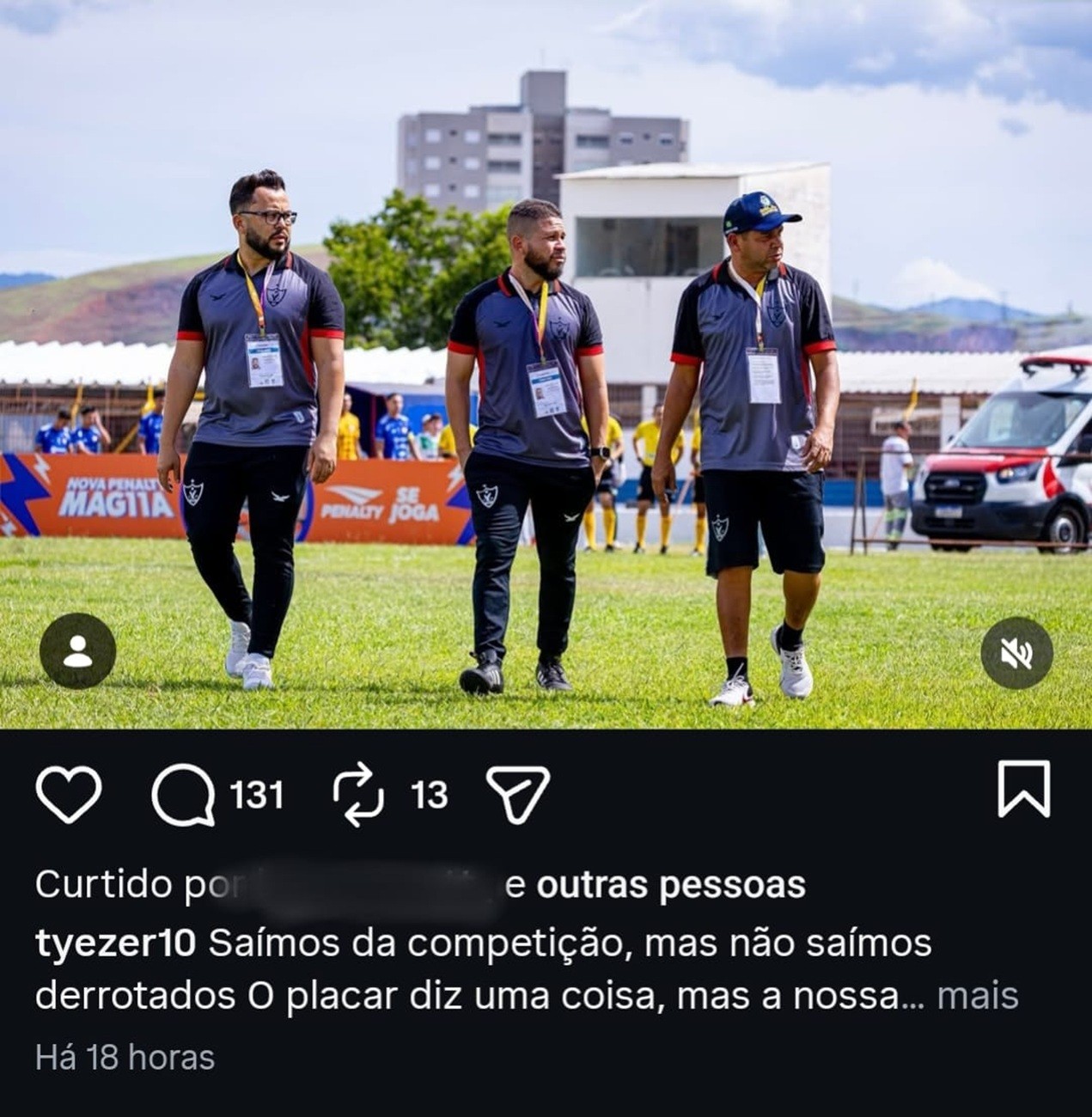 Preparador físico do Águia-PA postou sobre derrota do time horas antes de morrer: 'Cabeça erguida'