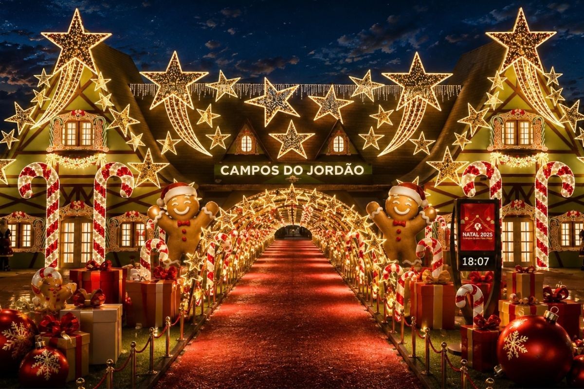 Natal 2026 em Campos do Jordão terá 16 km de luzes e árvore de 20 metros; veja programação