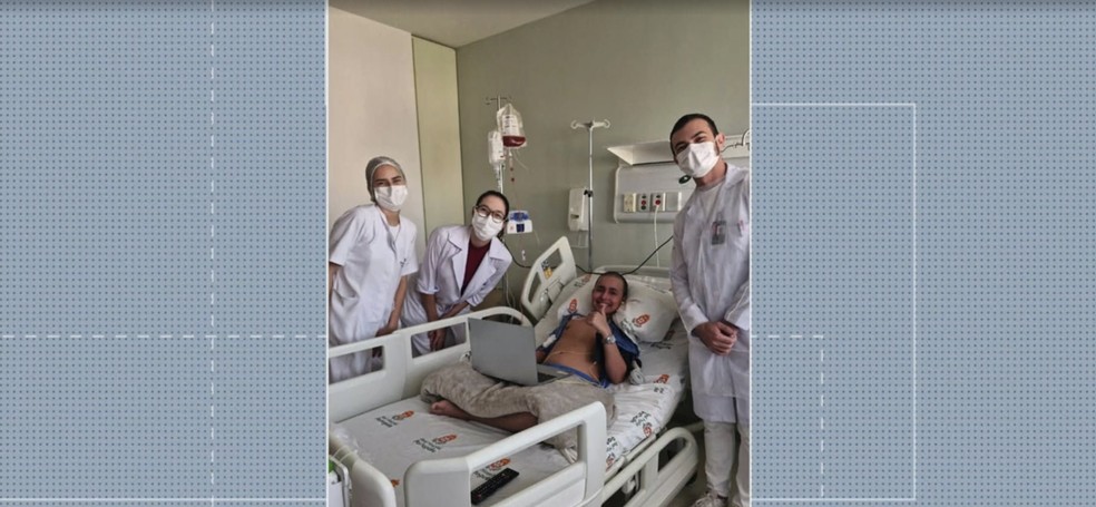 Adolescente potiguar Bernardo Barreto recebeu medula óssea de doador da Polônia — Foto: Inter TV Cabugi