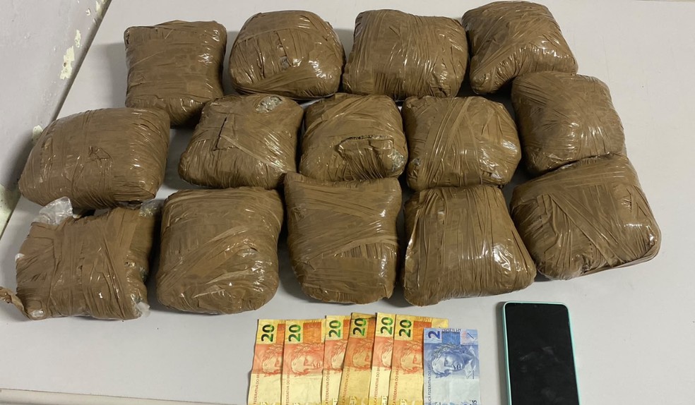 Rapaz é preso com skunk escondidos em mala durante viagem de ônibus em Presidente Prudente (SP) — Foto: Polícia Civil/Divulgação