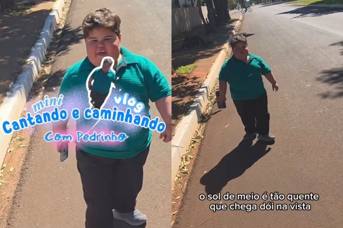 Cansado do calor, menino viraliza com música nas redes sociais: 'parece que eu tô fazendo workshop no inferno'
