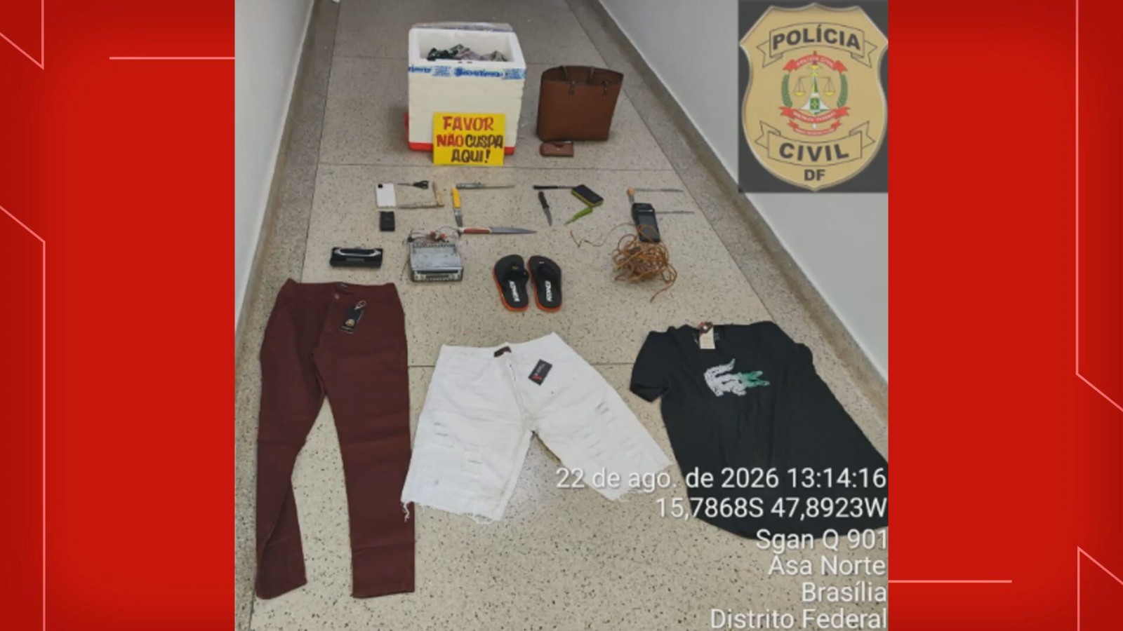 Turista é obrigado a ficar sem as roupas durante assalto no centro de Brasília