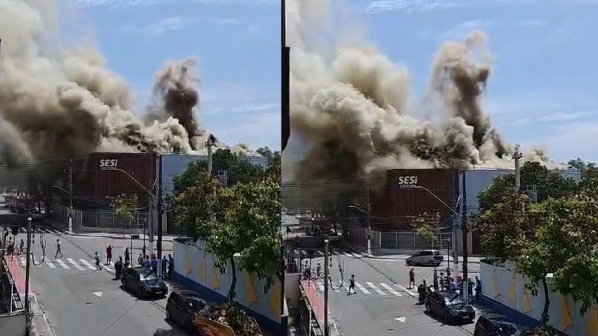 VÍDEO: incêndio atinge Sesi de Jardim da Penha, em Vitória; complexo cultural foi atingido