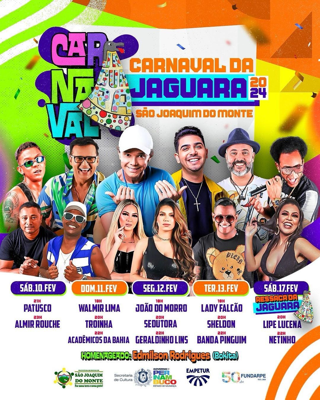 Veja programação do Carnaval da Jaguara em São Joaquim do Monte 