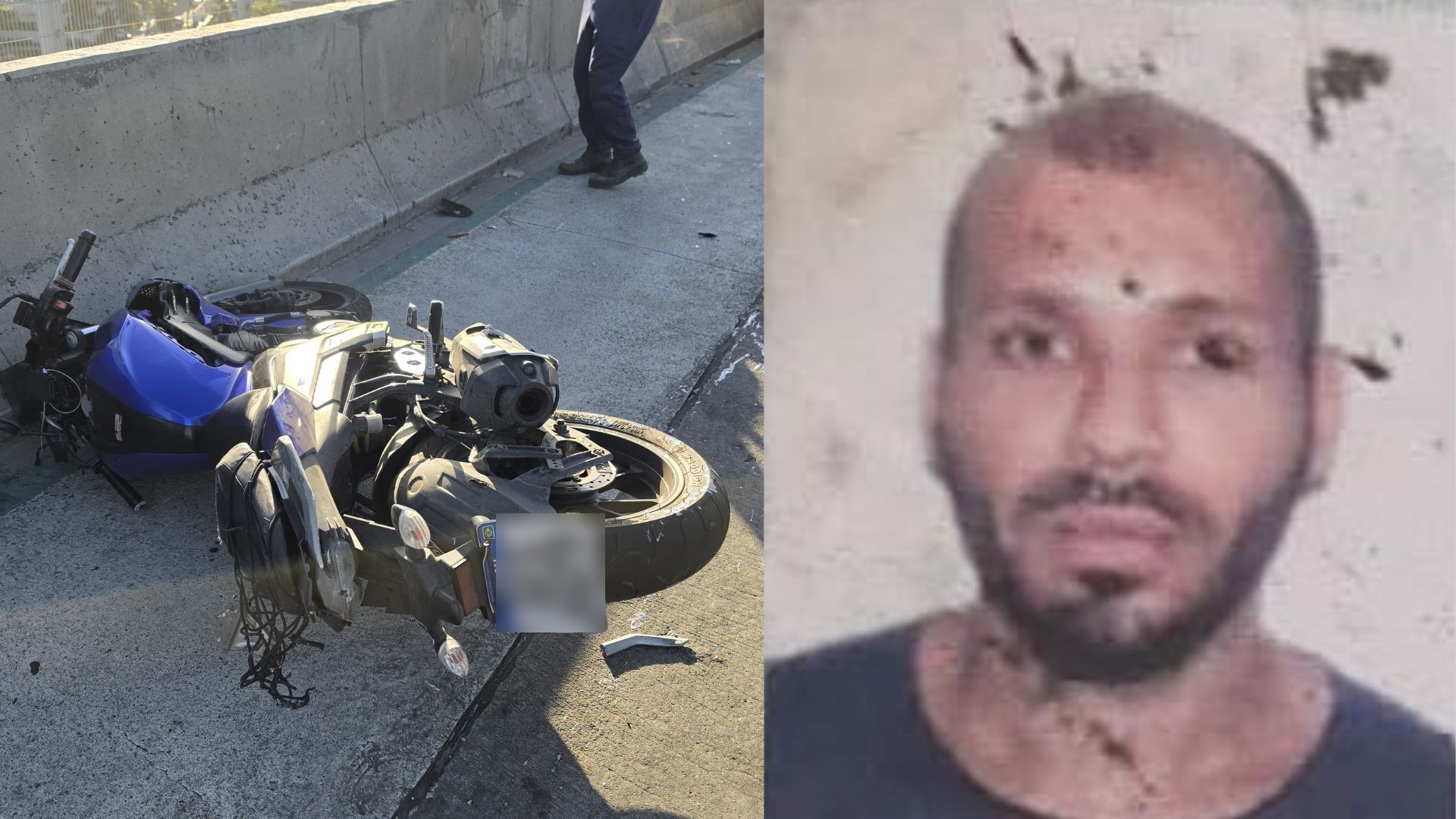 Motociclista morre após ser arremessado da Terceira Ponte e cair em ciclovia entre Vitória e Vila Velha