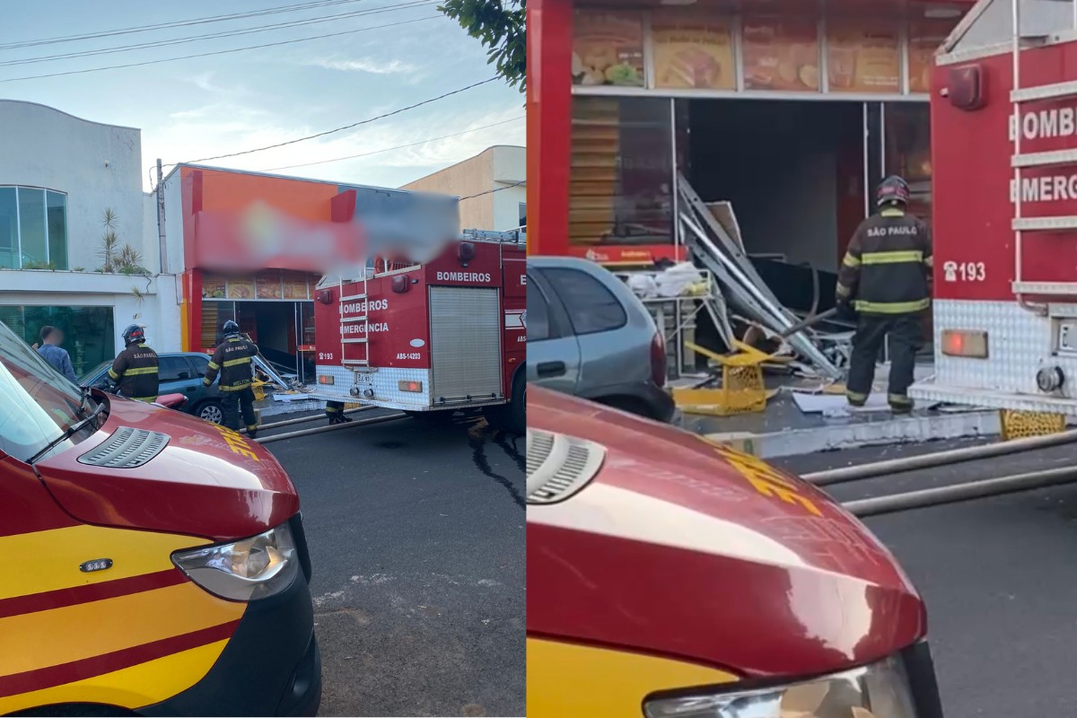 Vazamento de gás provoca explosão em loja de salgados em Teodoro Sampaio