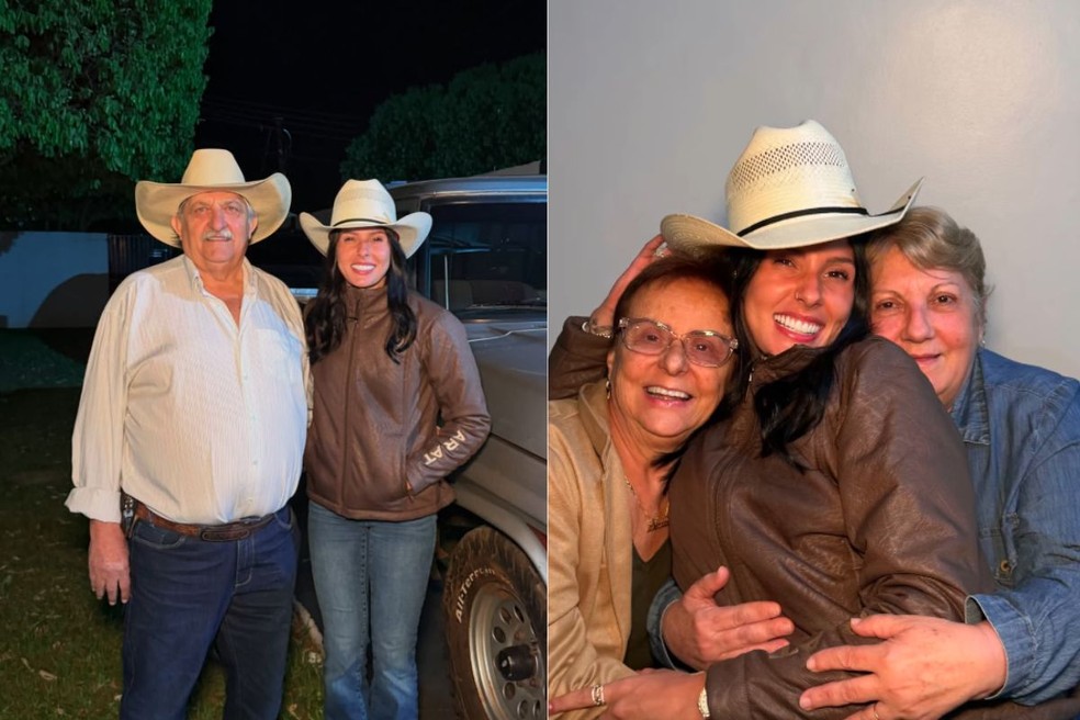 Ana Castela postou fotos ao lado da família, em MS — Foto: Redes sociais
