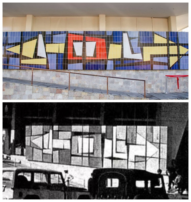 Painel icônico de muralista modernista mineiro sofreu alteração misteriosa entre década de 60 e 1974