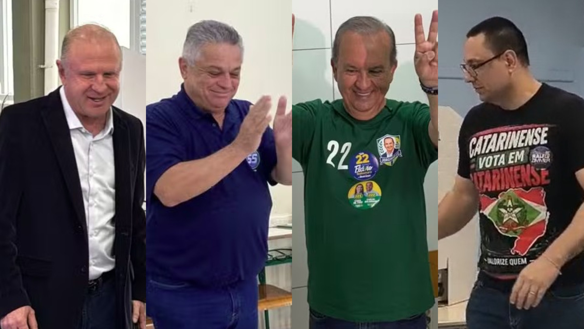 Candidatos ao governo de SC votam neste domingo; veja