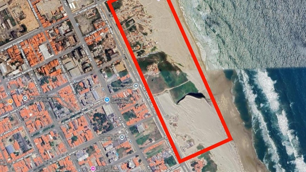União doa ao Ceará terreno para instalação de usina de dessalinização na Praia do Futuro, em Fortaleza. — Foto: Google Maps/Street View