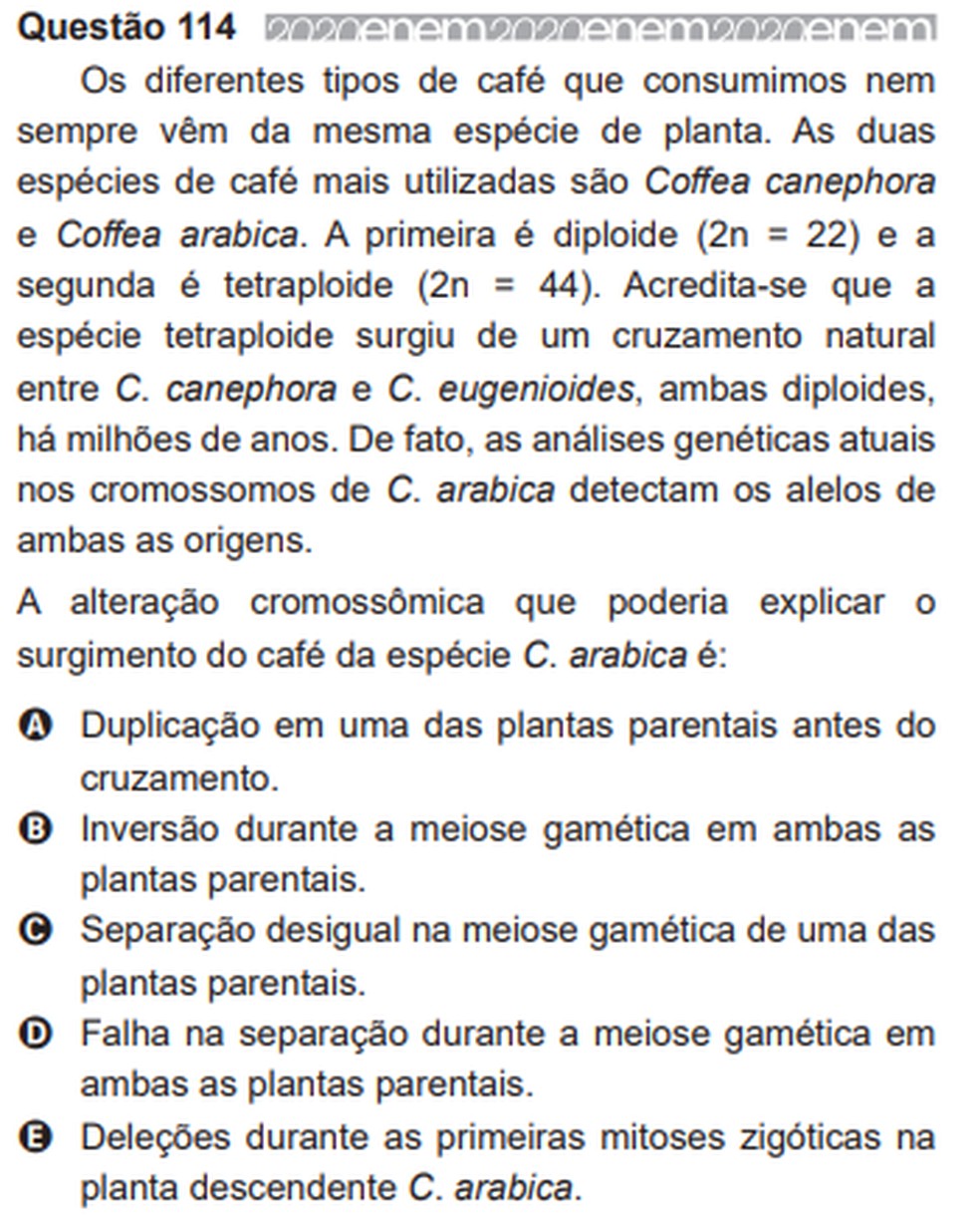 Modelo das Questões de Matemática do ENEM 