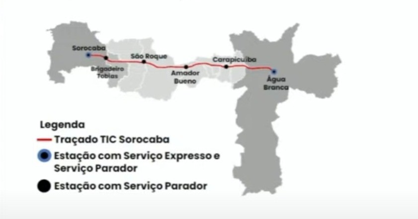 Parada em 5 cidades e passagem a R$ 45: veja detalhes do Trem Intercidades que ligará Sorocaba a São Paulo