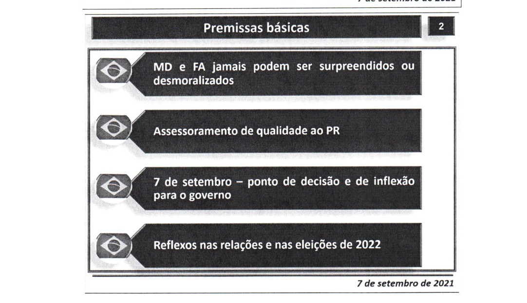 PF encontra PowerPoint no celular de auxiliar de Braga Netto com plano de pressão no 7 de Setembro