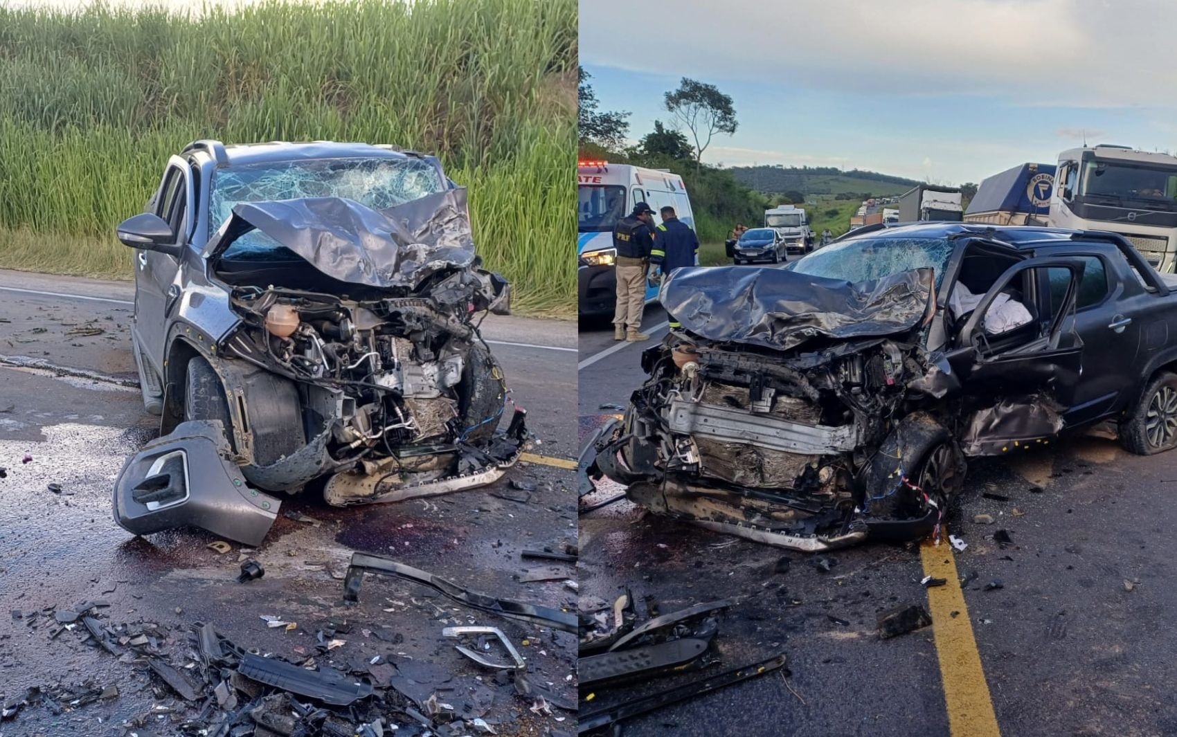 Dois homens morrem após batida entre carros em rodovia da Bahia; filhos de uma das vítimas ficaram em estado grave