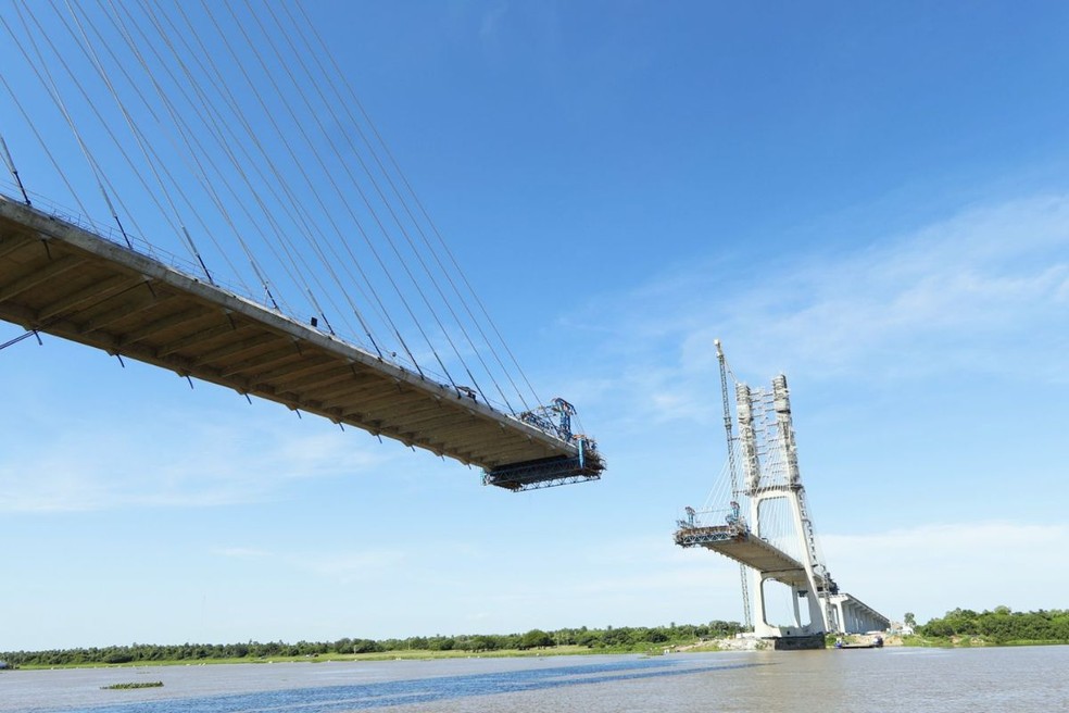 Ponte que vai ligar Brasil ao Paraguai e encurtar rota à China — Foto: Saul Schramm/Secom MS
