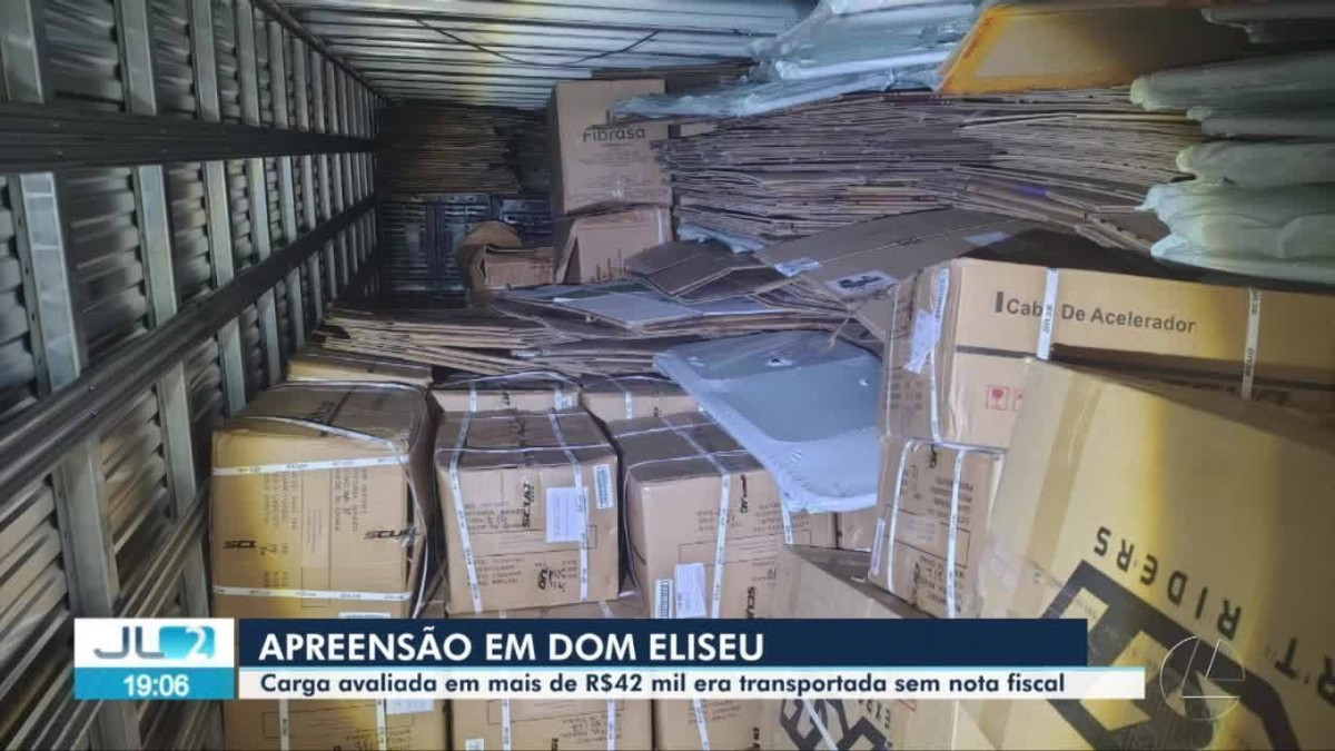 Três toneladas de embalagens plásticas e de papel são apreendidas em Dom Eliseu