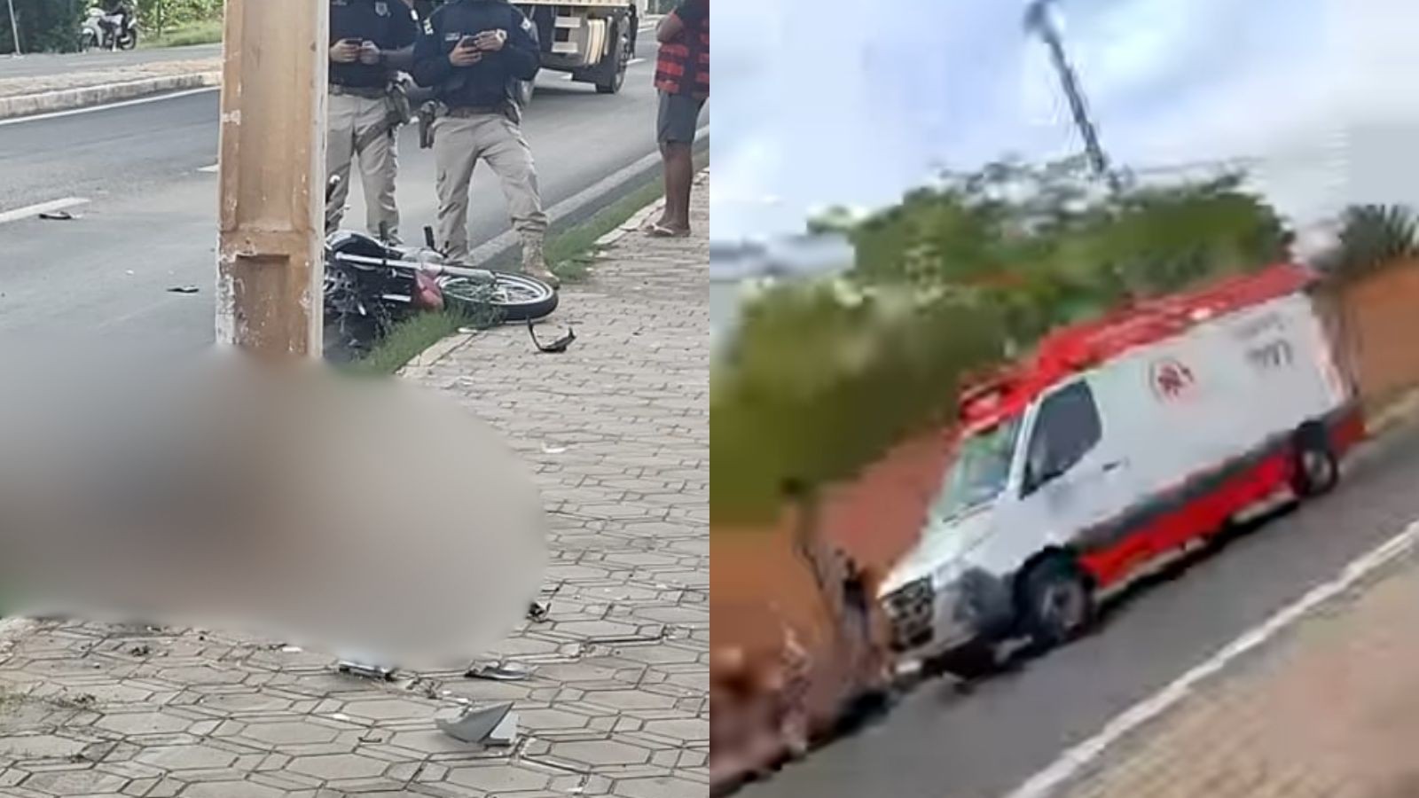 Motociclista fica gravemente ferido após perder controle da moto e colidir com poste no PI
