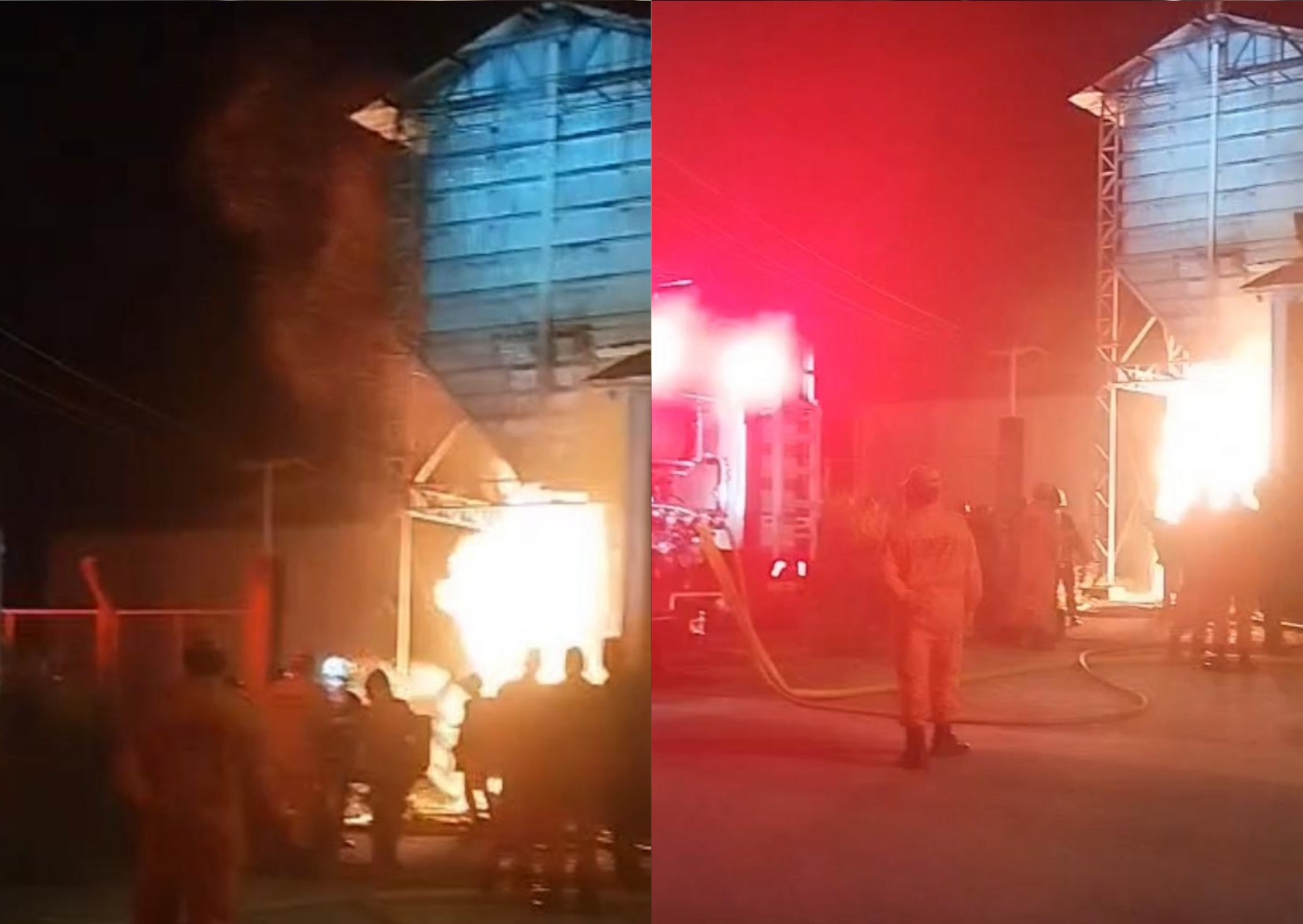 Incêndio de grandes proporções atinge fábrica no Distrito Industrial de Teresina