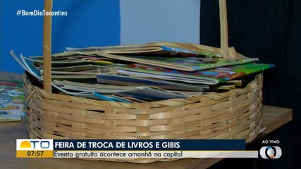 Feira gratuita de troca de livros e gibis será realizada em Palmas; saiba como participar