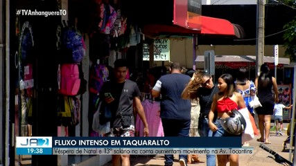 Comércio de Taquaralto fica aquecido com véspera de Natal e 13º dos trabalhadores