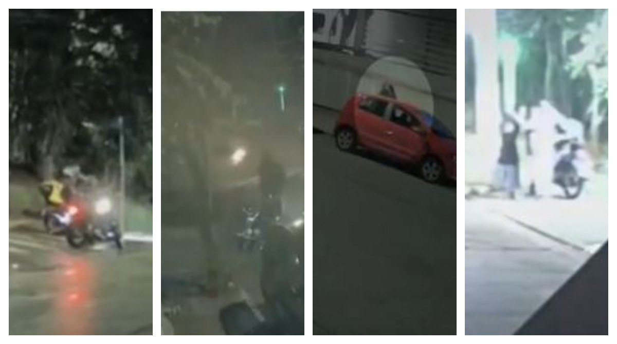 VÍDEOS: falsos entregadores armados em motos roubam pedestres em 1 minuto na Vila Madalena, bairro boêmio de SP