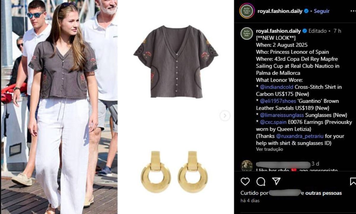 Princesa da Espanha surpreende ao usar acessório criado por marca baiana