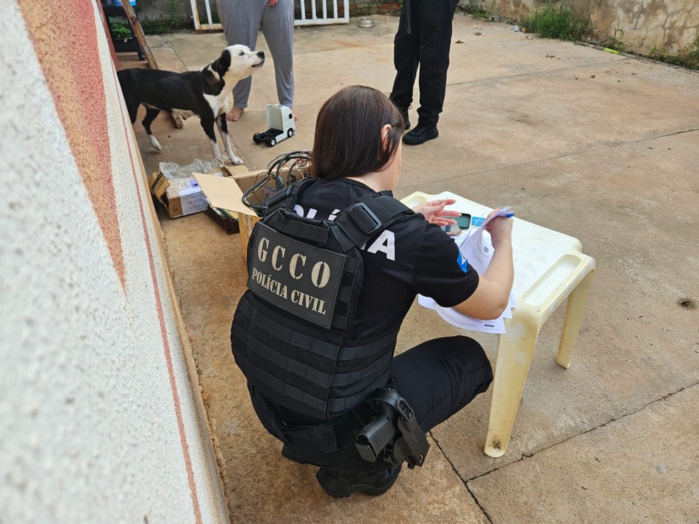 Após o furto das peças, era realizada a reprogramação para apagar a identidade original dos dispositivos — Foto: Reprodução