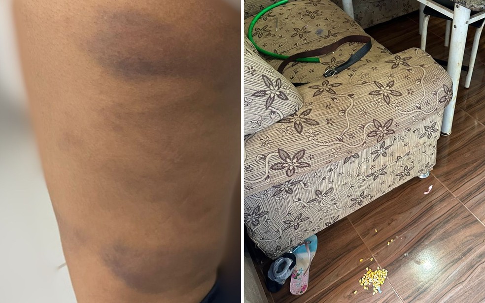 Pai é preso suspeito de torturar os filhos de 8 e 9 anos com mangueira e deixá-los horas de joelhos no milho em Santa Helena de Goiás — Foto: Divulgação/Polícia Civil