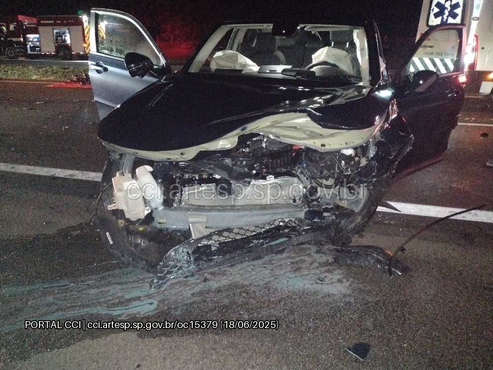 Motorista morre após bater de frente com outro carro em rodovia de Jundiaí