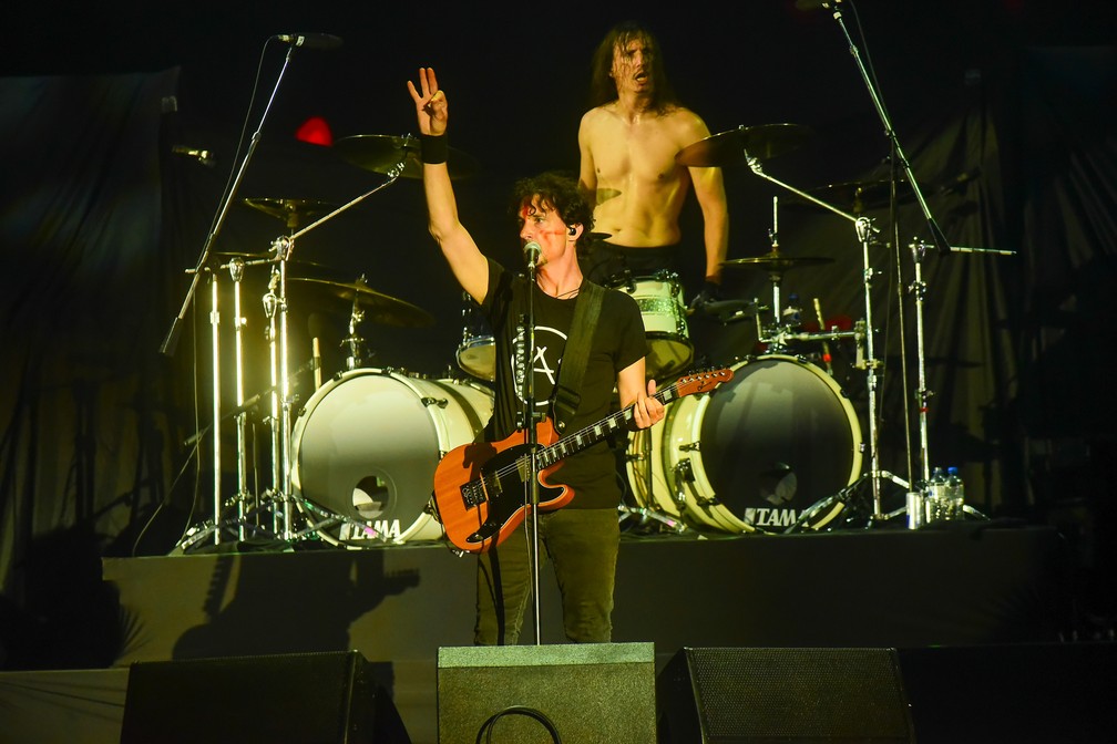 Gojira toca no Palco Mundo do Rock in Rio — Foto: Marcelo Sá Barretto/Agnews