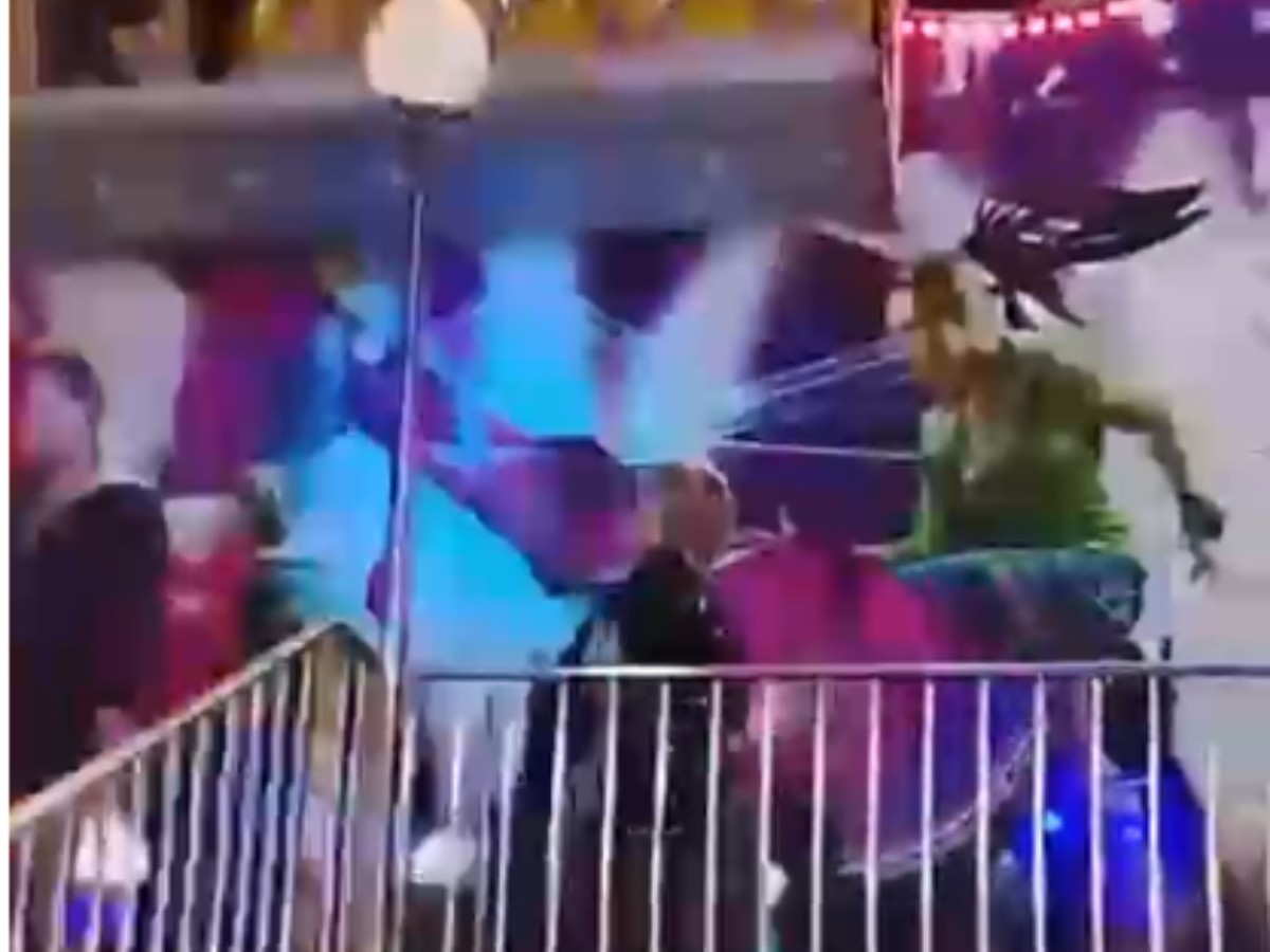 Jovem sofre acidente em brinquedo de parque de diversões em Garanhuns; VÍDEO