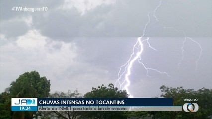 Tocantins tem alertas de chuva para este fim de semana; saiba mais
