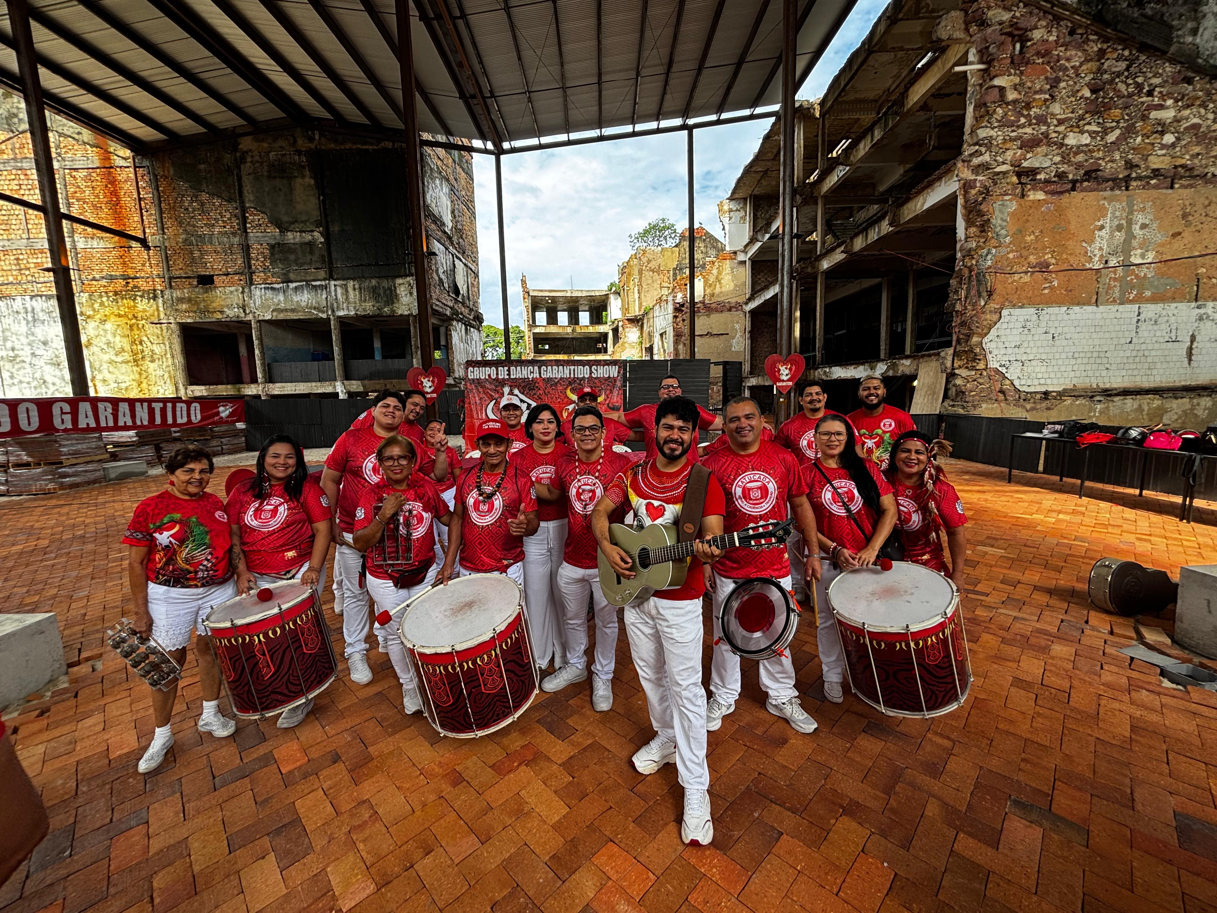 Batucada do Boi Garantido inicia temporada de ensaios em espaço histórico no Centro de Manaus no sábado (1º)