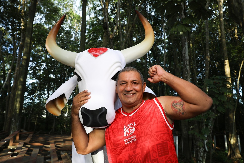 Denilson Piçanã, tripa do boi Garantido — Foto: Mauro Neto/Secom