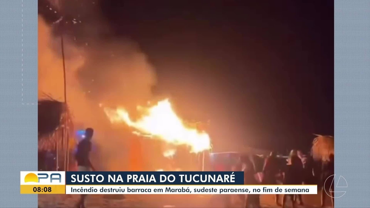 Incêndio destrói barraca na Praia do Tucunaré após uso indevido de combustível​‌​