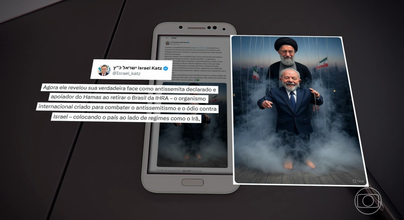 Itamaraty chama de 'grosseria inaceitável' ataque de ministro israelense a Lula