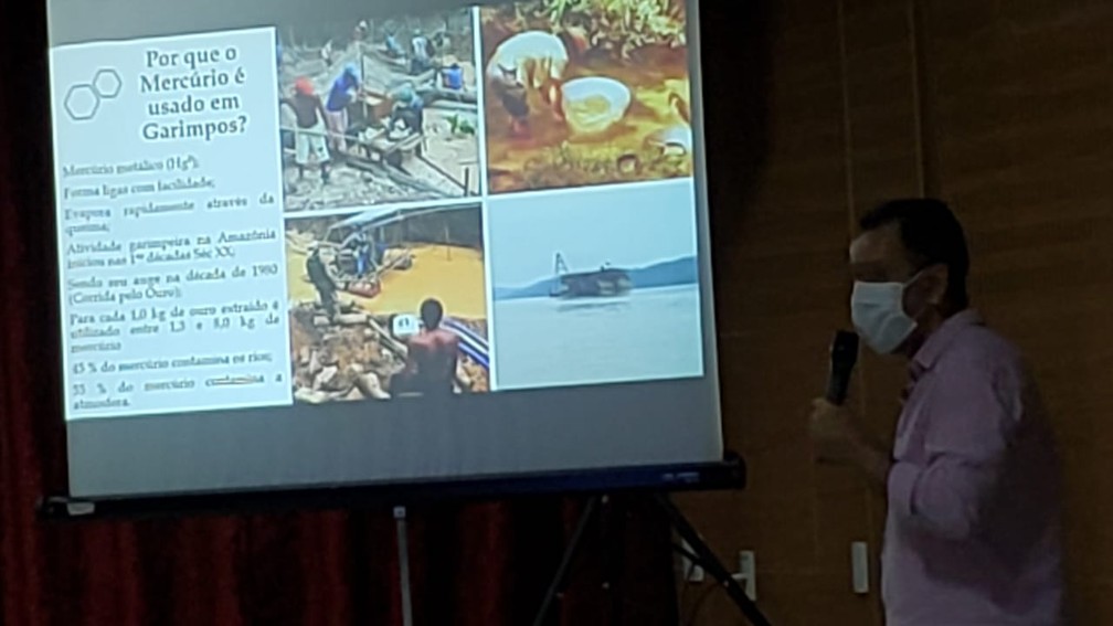 Resultado de pesquisa sobre mercúrio apresentado no MPPA, em Santarém — Foto: PJ Agrária