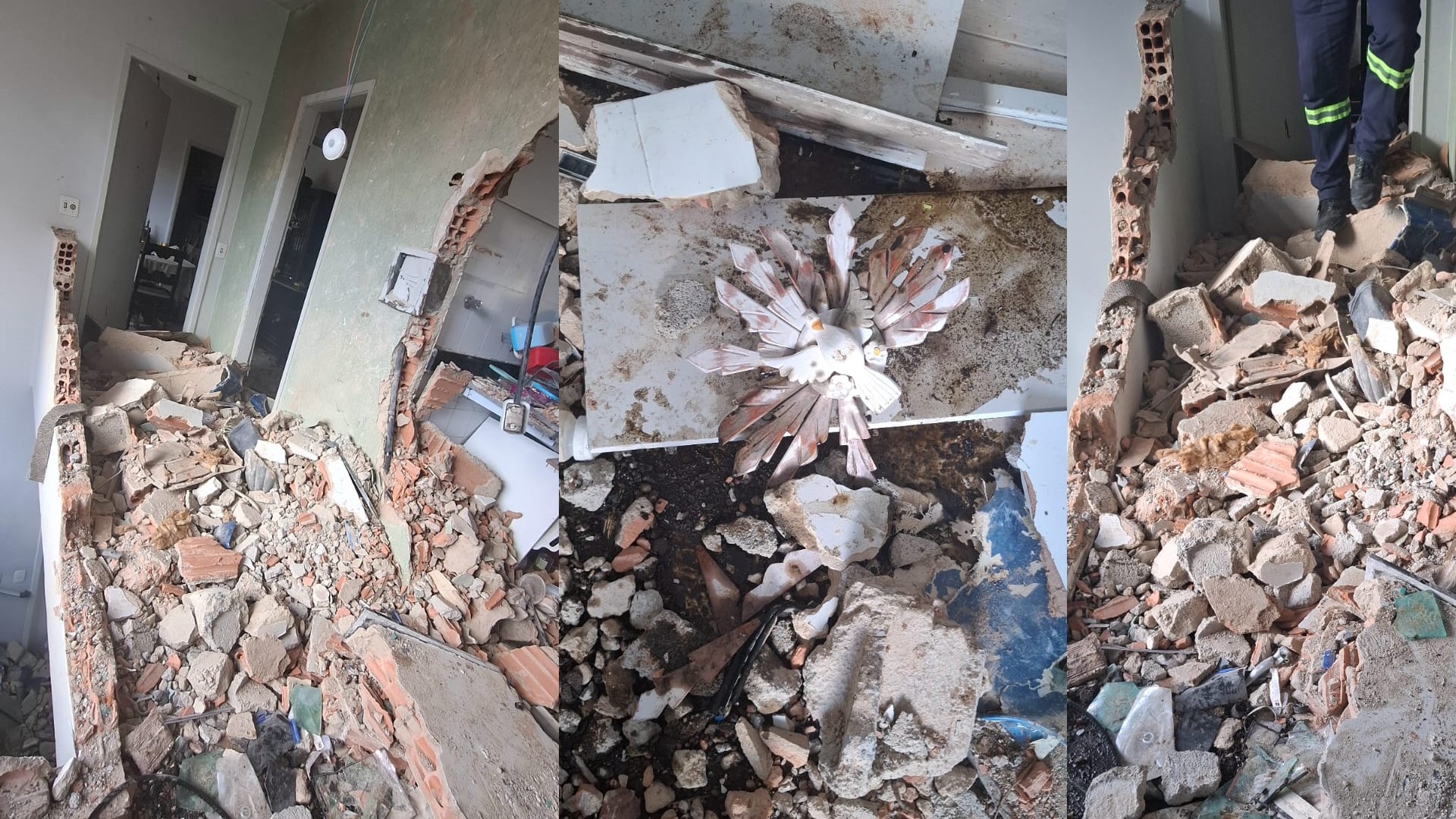 Veja como ficou apartamento atingido por avião em BH