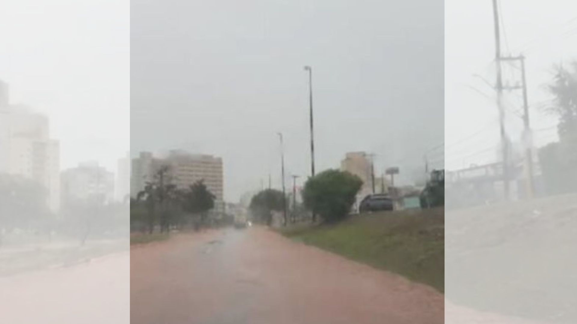 Chuva intensa causa pontos alagamento na Avenida Nações Unidas em Bauru