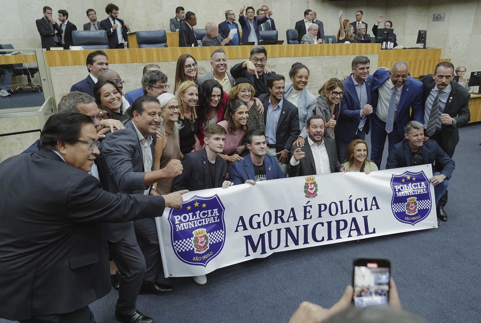 Vereadores aprovam mudança do nome da GCM de SP nesta quinta-feira (13). — Foto: Richard Lourenço/Rede Câmara
