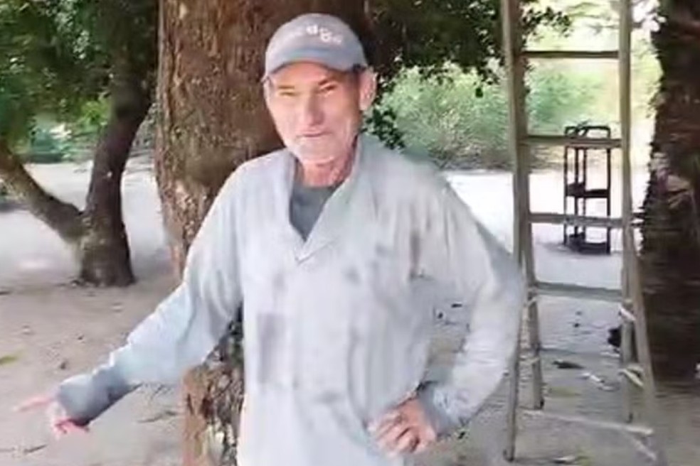 Homem apareceu em vídeo uma semana antes de morrer. — Foto: Redes sociais/Reprodução