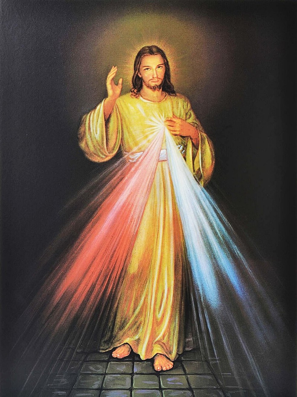 Pintura da Divina Misericórdia — Foto: Autor desconhecido