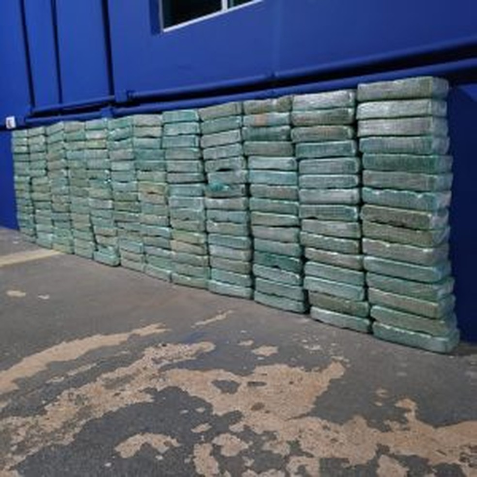 Cocaína apreendida foi levada para a PF de Vilhena — Foto: PM-RO/Reprodução