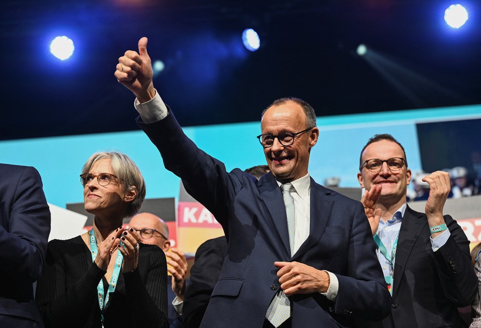 Friedrich Merz é favorito para ser o novo chanceler da Alemanha — Foto: REUTERS/Teresa Kroeger
