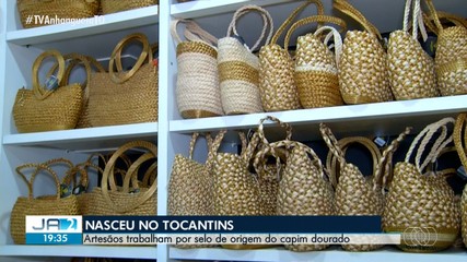Artesãos trabalham pela criação de um selo de origem do capim dourado
