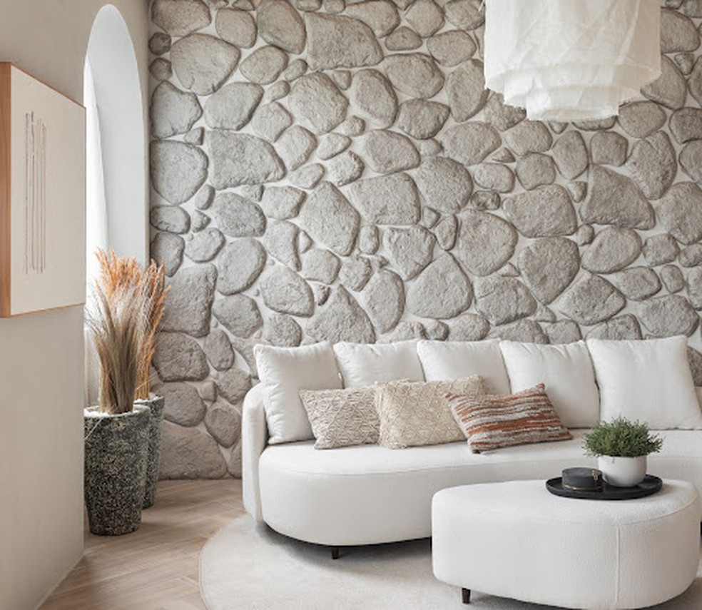 Revestir com pedras naturais garante sofisticação e estilo ? Foto: Divulgação