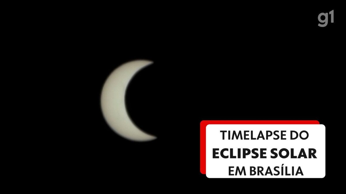 Eclipse solar anular é observado no céu de Brasília; veja FOTOS